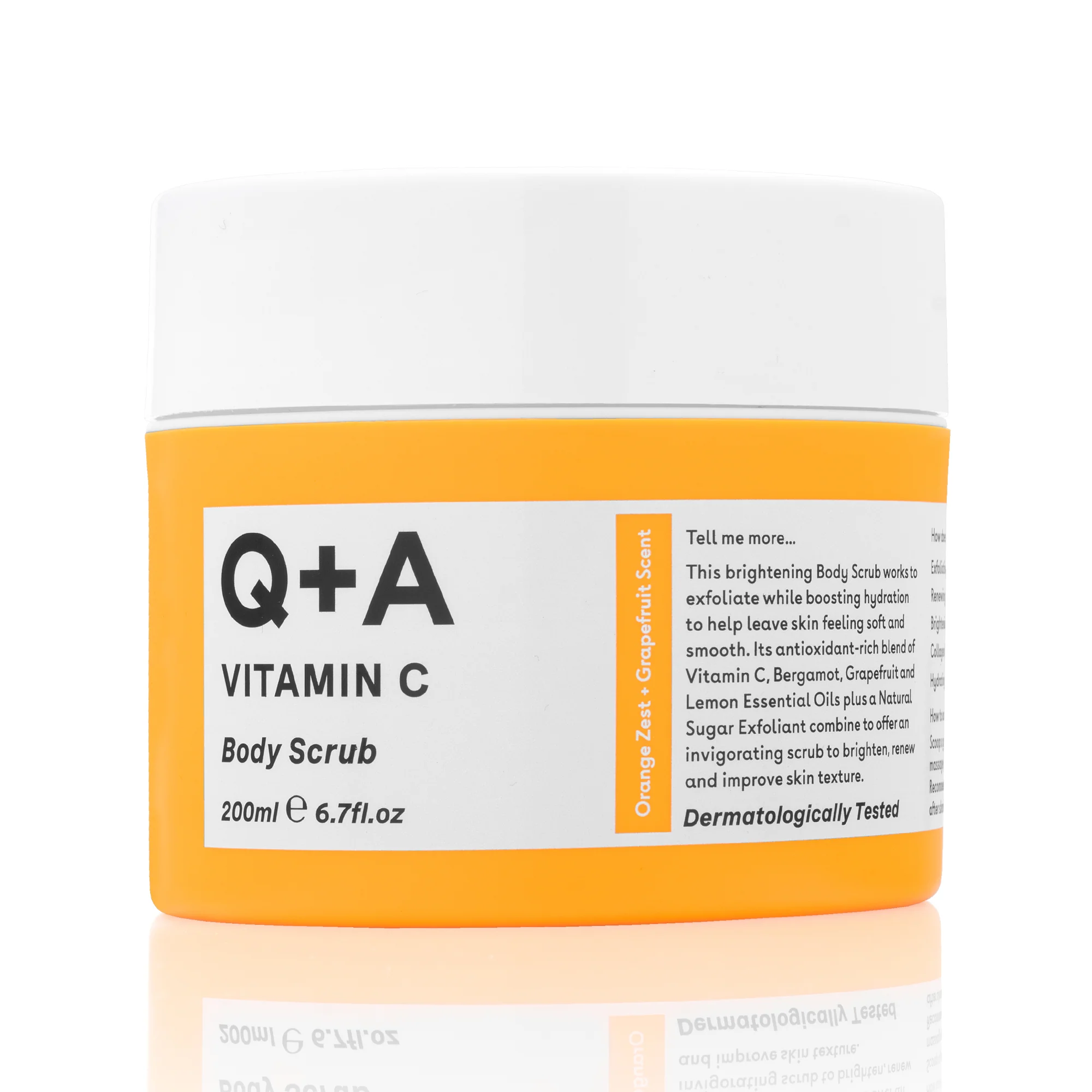Vitamin C Body Scrub — Q+A | مقشر الجسم بفيتامين C لتفتيح البشرة، تنقية المسام وتنعيم الملمس