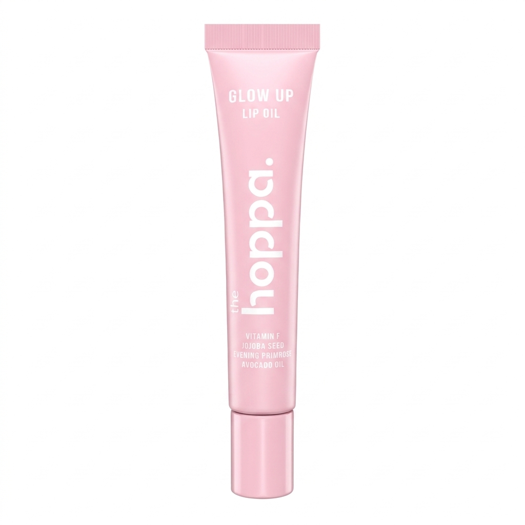 Glow Up lip Oil — The Hoppa | زيت الشفاه جلو أب للتغذية العميقة، الترطيب وإعطاء لمعان زجاجي جذاب