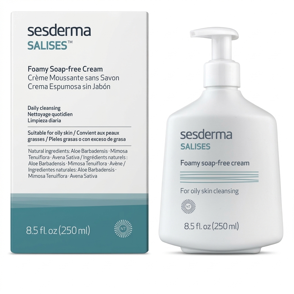 Salises Foamy Soap-Free Cream — Sesderma | ساليسيس كريم رغوي خالٍ من الصابون لتنقية البشرة الدهنية والمختلطة ومعالجة حب الشباب