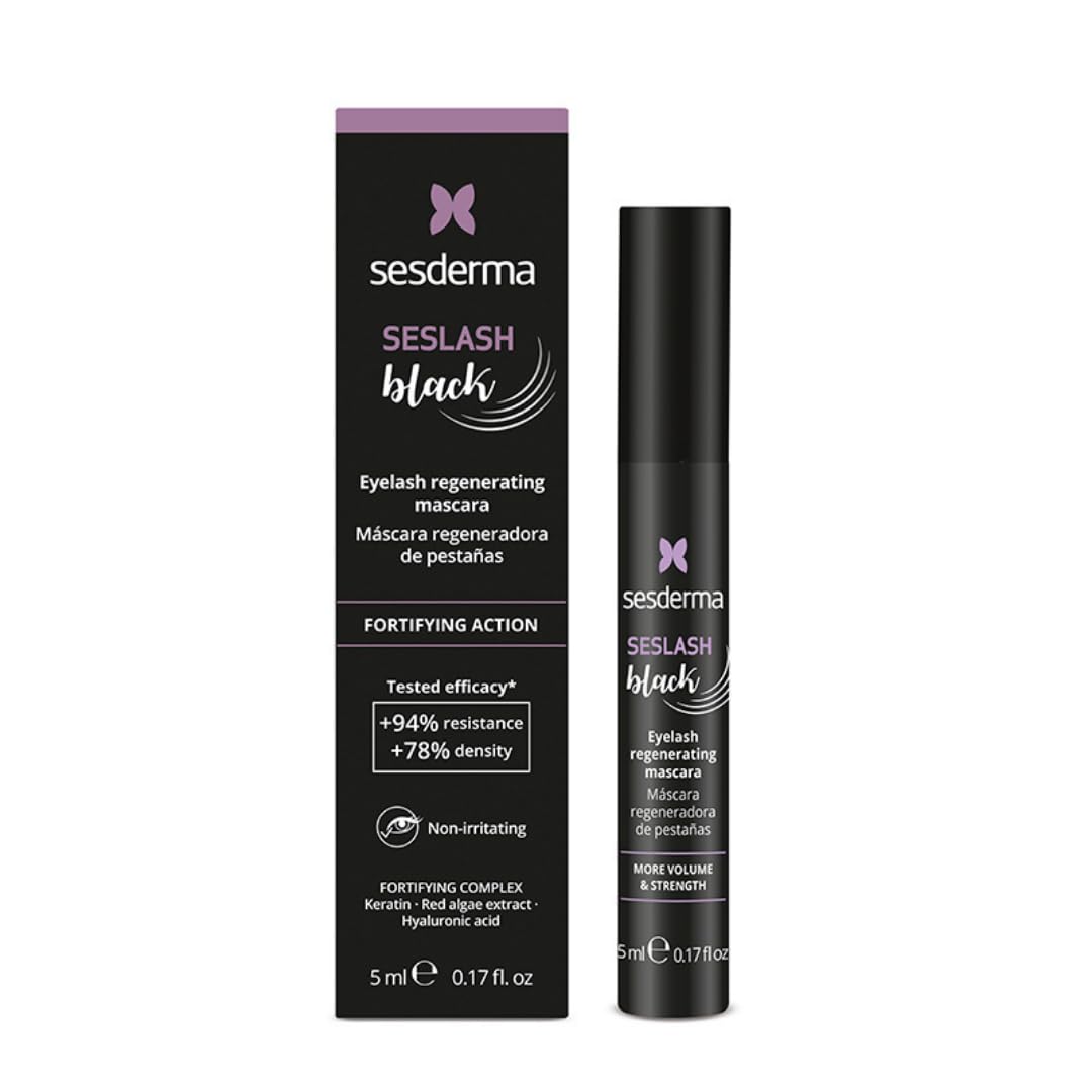 Seslash Black Mascara — Sesderma | ماسكارا سيلاش السوداء المعالجة لتطويل، تكثيف وتقوية الرموش والحواجب