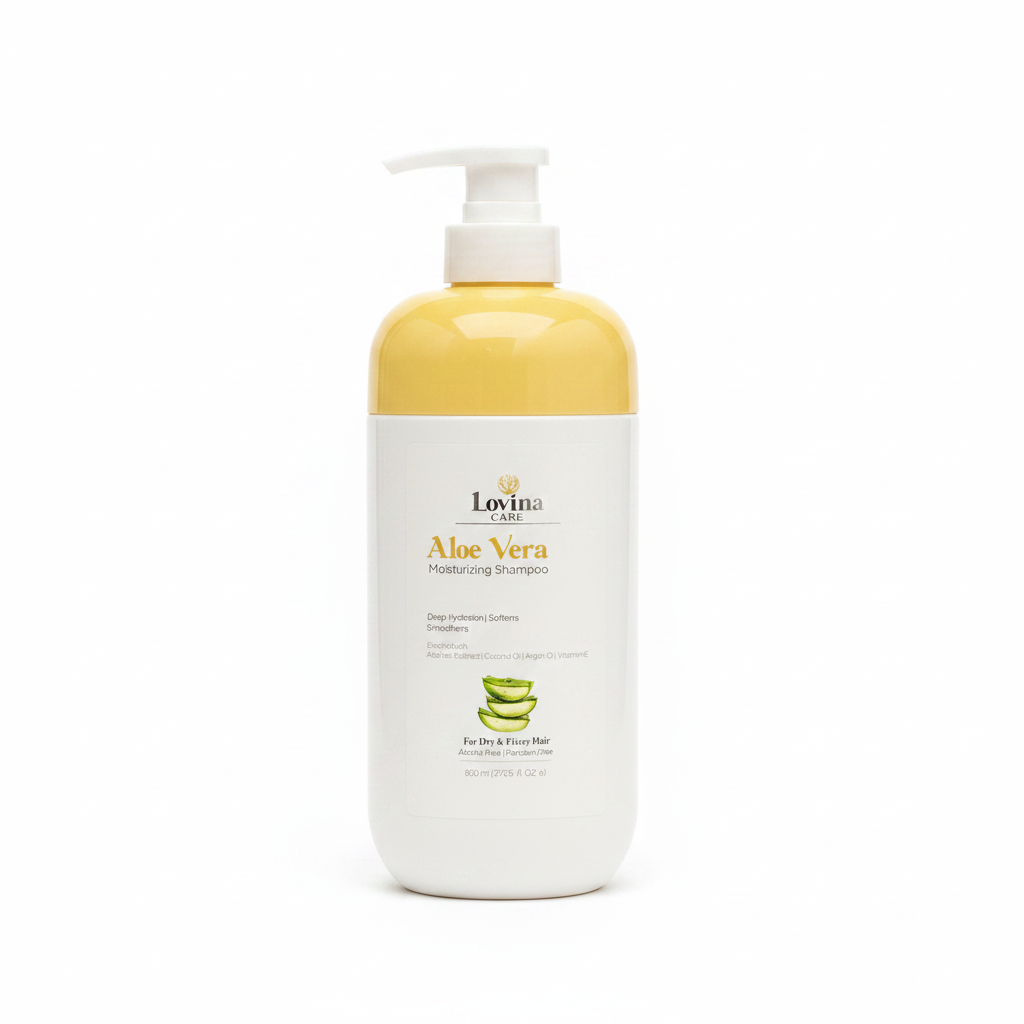 Aloe Vera Shampoo — Lovina | شامبو بخلاصة الألوفيرا لترطيب وتلطيف الشعر