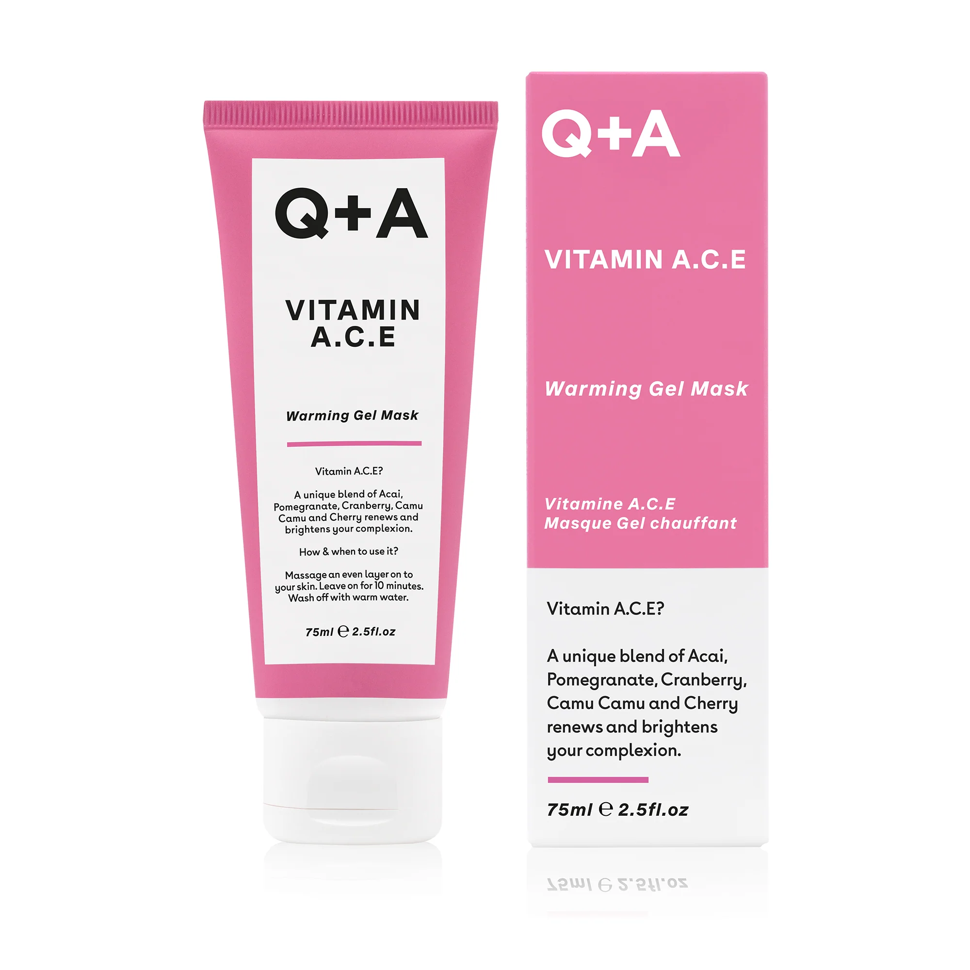 Vitamin A.C.E. Warming Gel Mask — Q+A | ماسك الجل الحراري بفيتامينات A.C.E لإعادة التغذية، الإشراق وتجديد حيوية البشرة