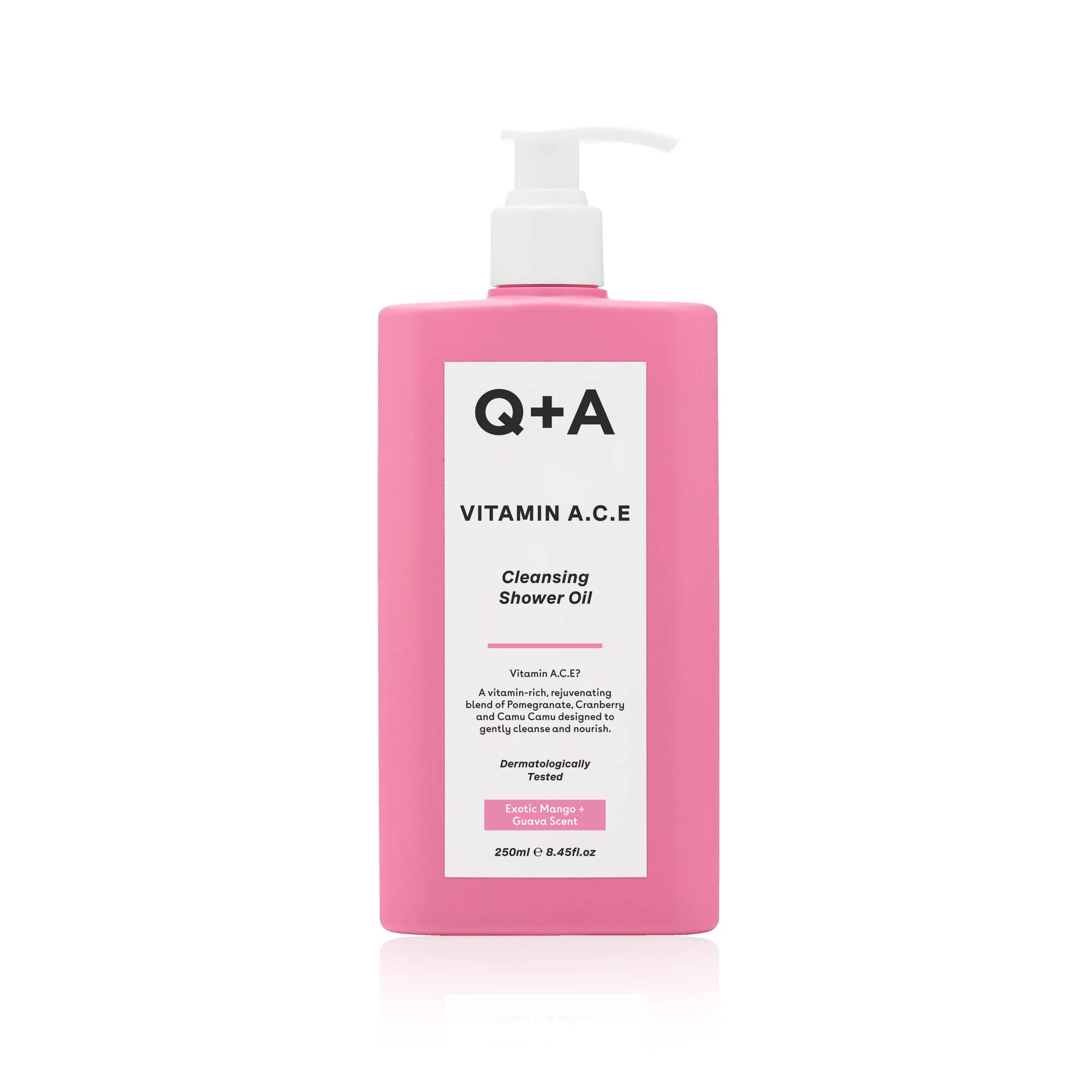 Vitamin A.C.E Cleansing Shower Oil — Q+A | زيت الاستحمام وتنظيف الجسم بفيتامينات A.C.E للتغذية، الترطيب وتجديد الإشراق