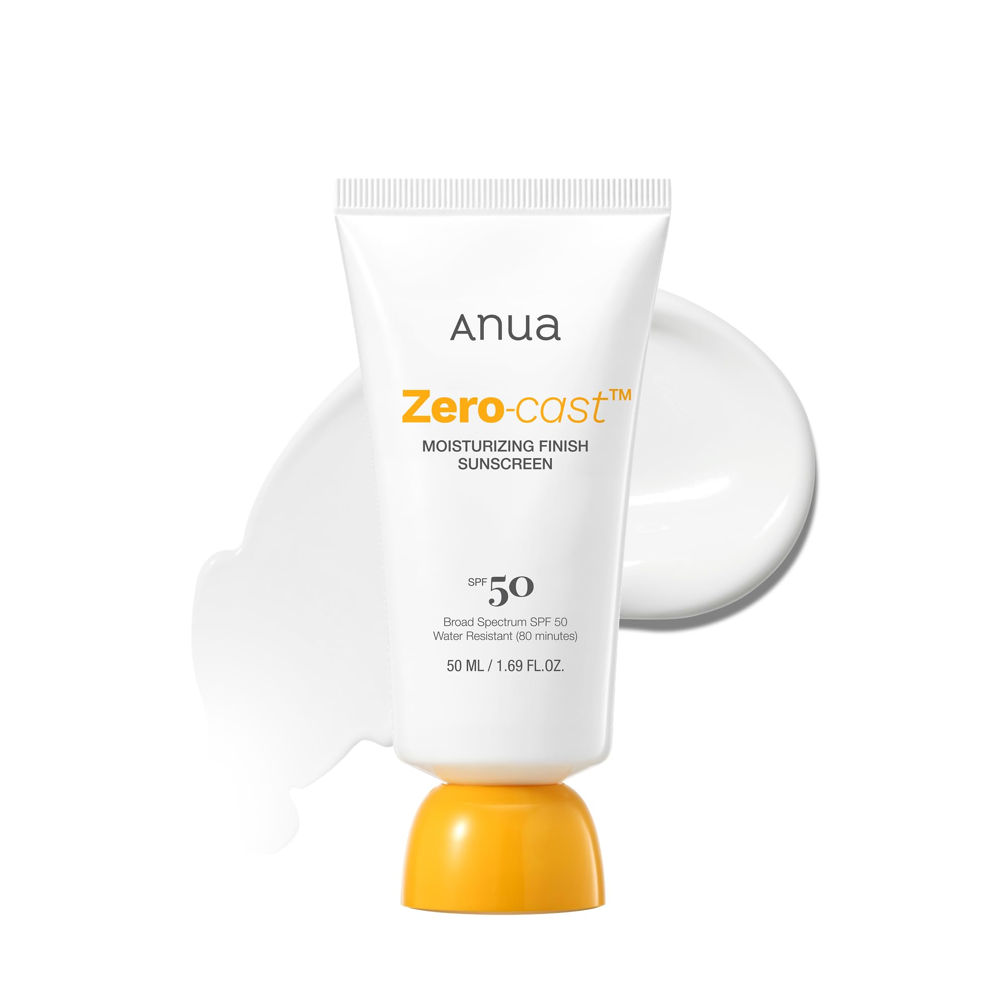Zero-cast sunscreen — Anua | واقي شمس خفيف للاستخدام اليومي لا يترك أثراً أبيض