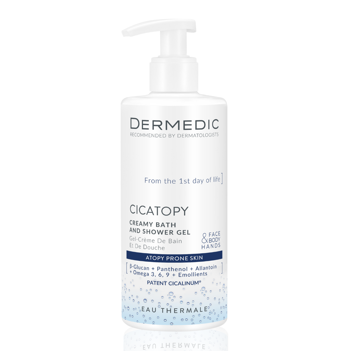 CICATOPY Creamy Bath and Shower Gel — Dermedic | جل الاستحمام الكريمي للبشرة الجافة جداً والمعرضة للأكزيما والوردية