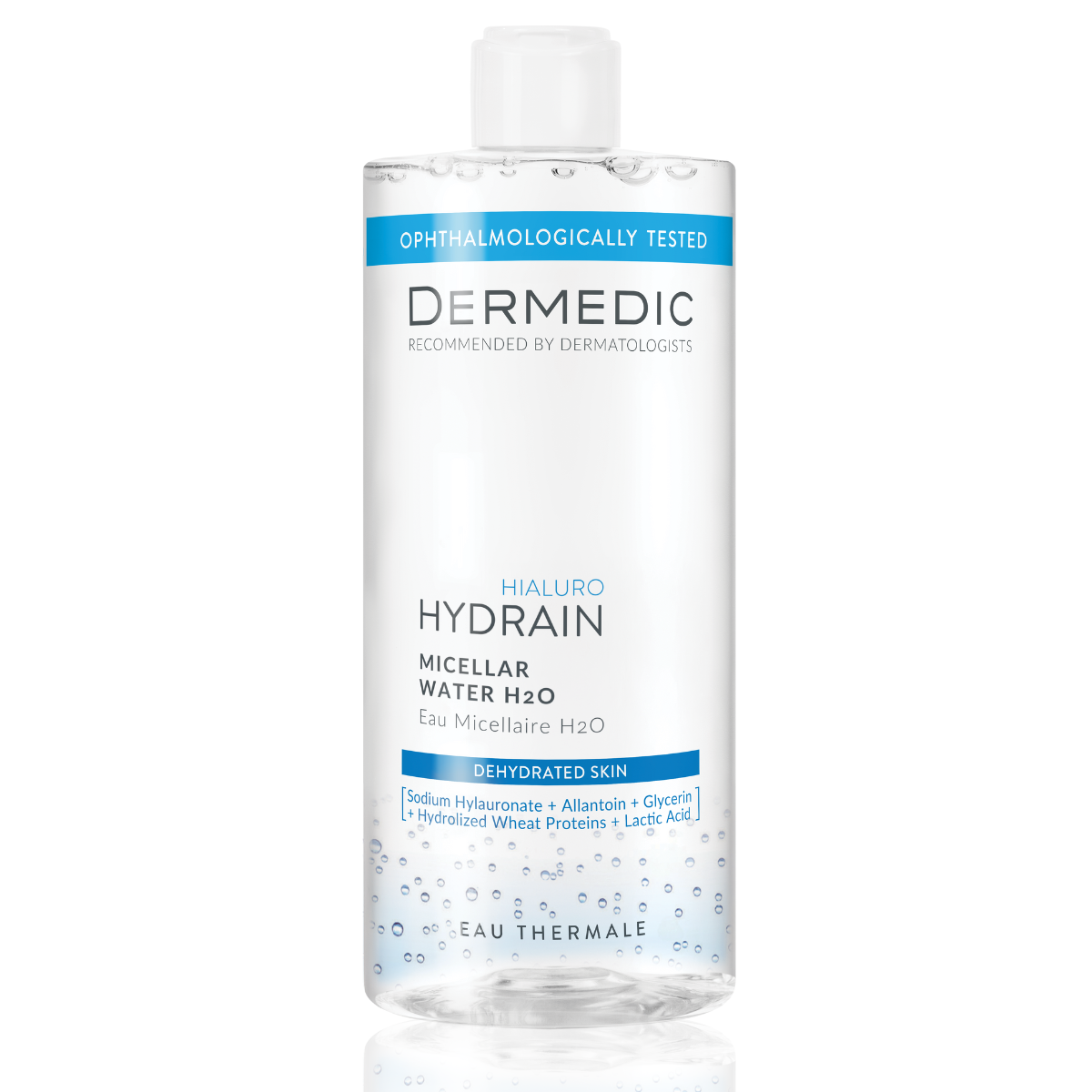 Hydrain Micellar Water H2O — Dermedic | ماء ميسيلار لتنظيف الوجه والعين (Hydrain3 Hialuro)