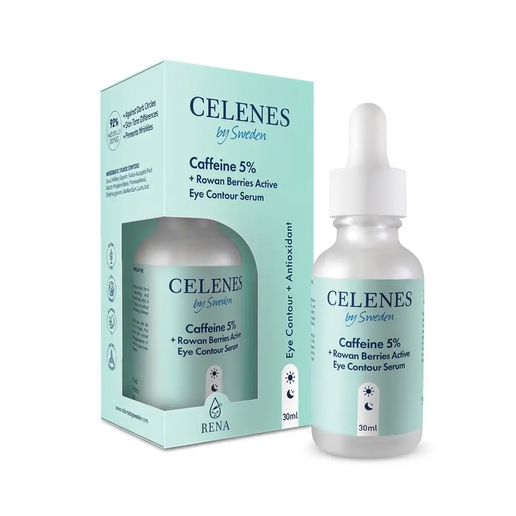 RENA Eye Contour Serum Caffeine 5% — Celenes | سيروم الكافيين لتخفيف الهالات السوداء والانتفاخ حول العين