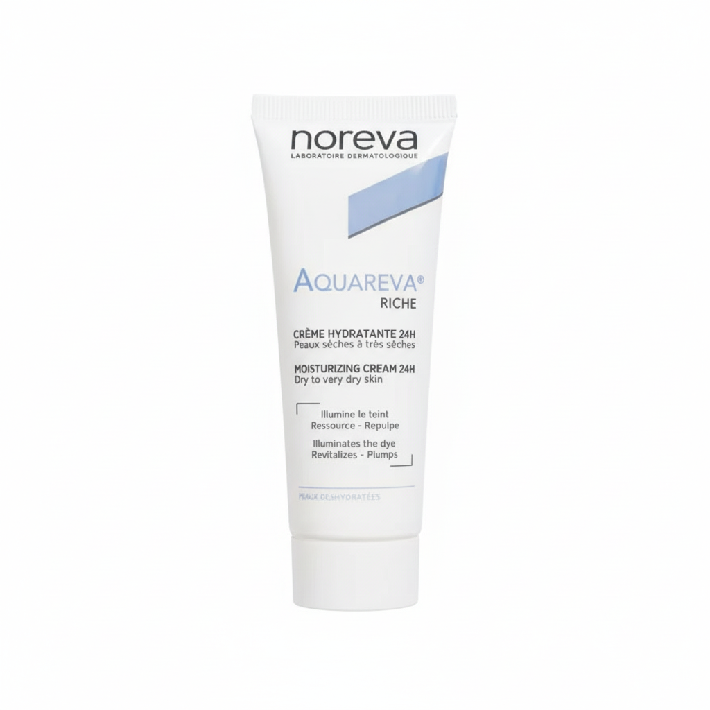 Aquareva Riche 24h Moisturizing Cream Dry to very Dry skin — Noreva | كريم الترطيب المكثف والتغذية 24 ساعة للبشرة الجافة إلى الجافة جداً