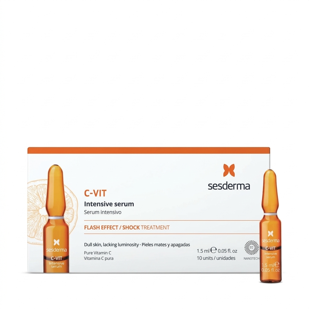 C-VIT Intensive Serum Ampullen — Sesderma | أمبولات سيروم سي-فيت المكثفة بفيتامين C الصافي للنضارة الفورية، التفتيح ومكافحة الأكسدة