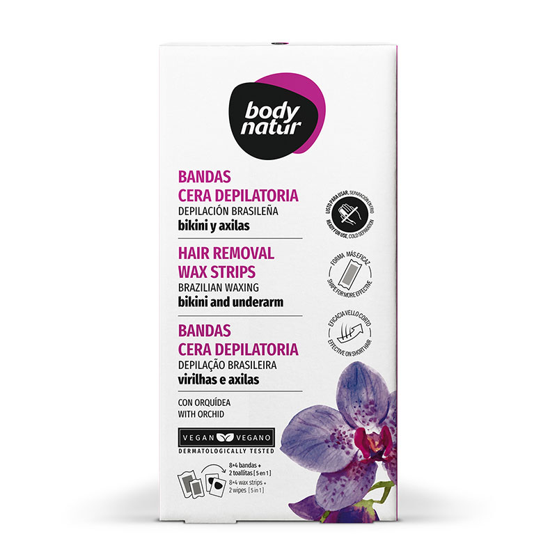 Body Natur Hair Removal Wax Strips (Orchid) — Body Natur | شرائح شمعية بخلاصة الأوركيد
