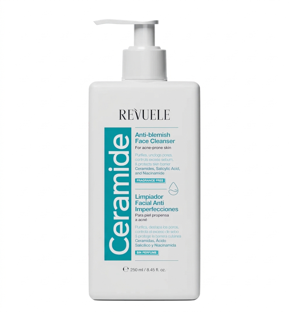 Ceramide Anti-Blemish Face Cleanser — Revuele | غسول الوجه بالسيراميد للتحكم بالشوائب لتنقية المسام، تهدئة البثور وترميم حاجز البشرة