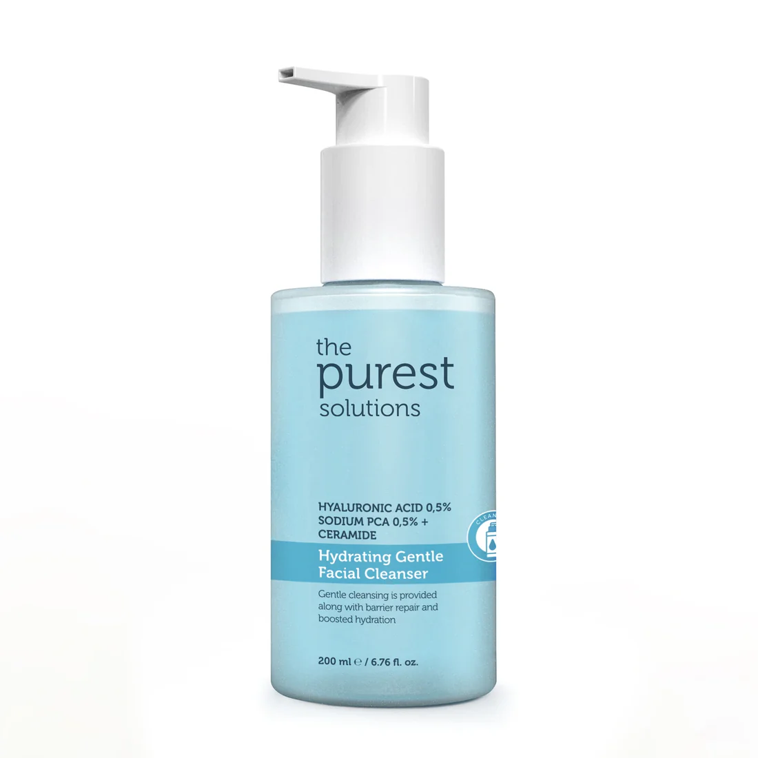 Hydrating Gentle Facial Cleanser — The Purest Solutions | غسول جل مرطب ومصلح لحاجز البشرة بالهيالورونيك والصوديوم بي سي إيه