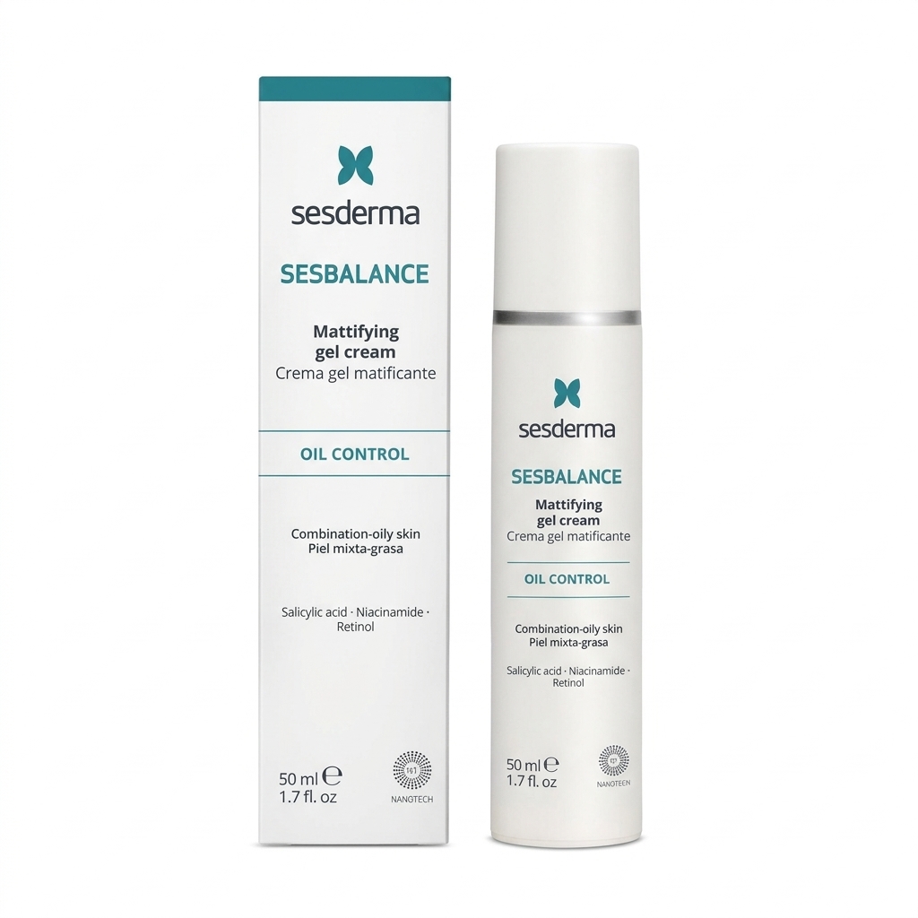Sesbalance Mattifying Gel Cream — Sesderma | جل كريم سيسـبالانس المطفي لموازنة الدهون، تنقية المسام والعناية بالبشرة الدهنية والمعرضة للحبوب