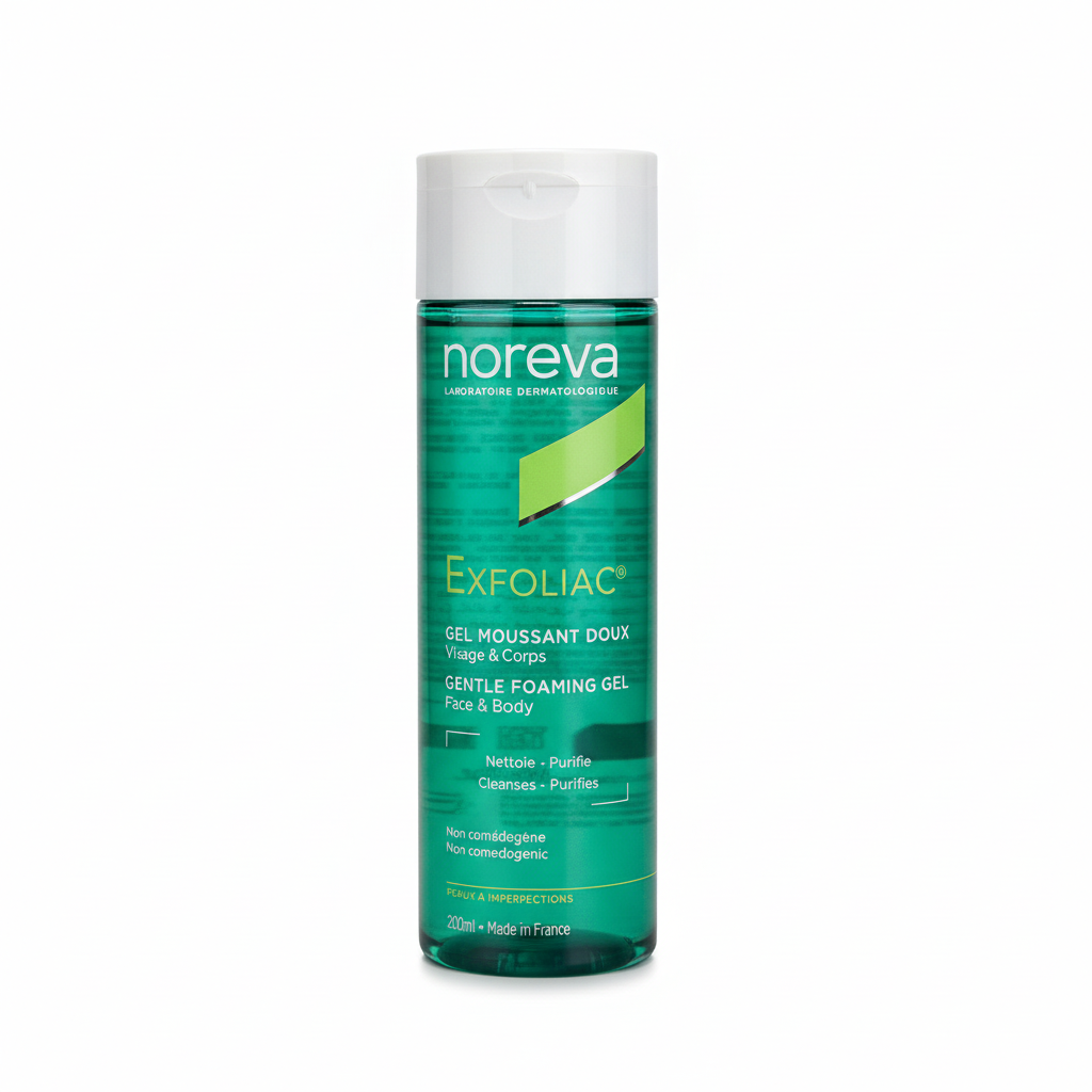 Exfoliac Gentle Foaming Gel — Noreva | غسول رغوي للبشرة المختلطة والدهنية لا يسبب الجفاف